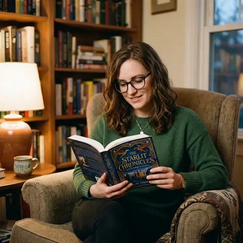 Woman Reading a Fantasy Book