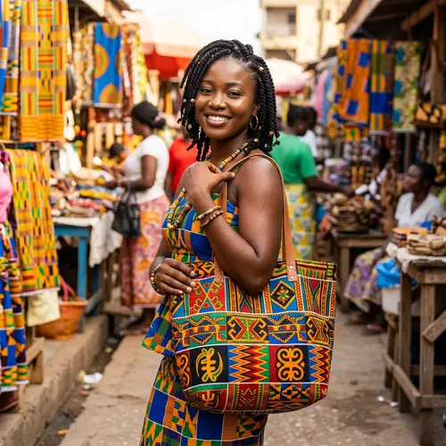 Vibrant Afrocentric Tote Bags - African Woman Portrait
