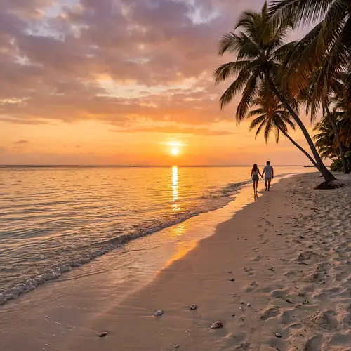 Tranquil Sunset Beach Image for Social Media | Nature-Inspired