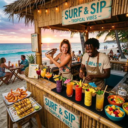 Tropical Drinks and Snack Bar Paradise