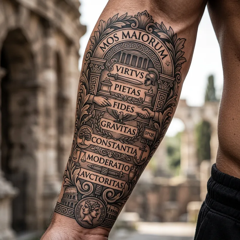 Roman Tattoo: Inspiring Ancient Art with 7 Precepts Roman Tattoo: Inspiring Ancient Art with 7 Precepts