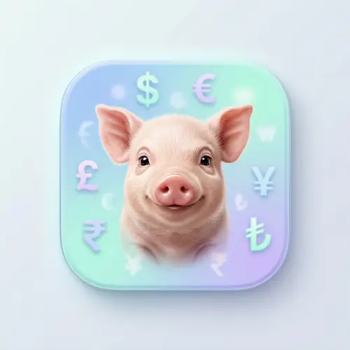 Creative Pig Currency Exchange Icon | Trustworthy Design