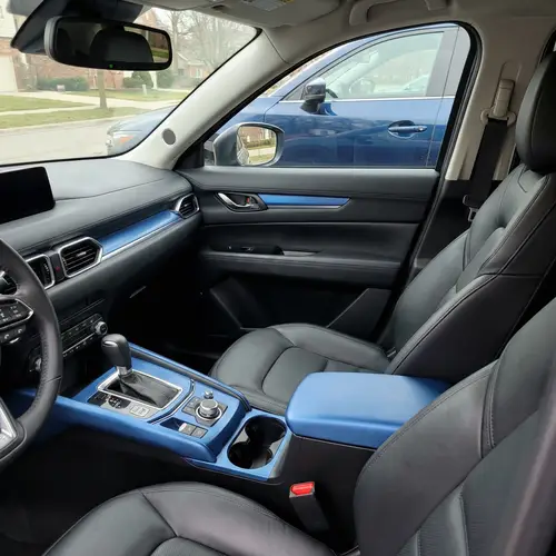 CX-5 Custom Blue Interior Trim Wrap for Eternal Blue Paint