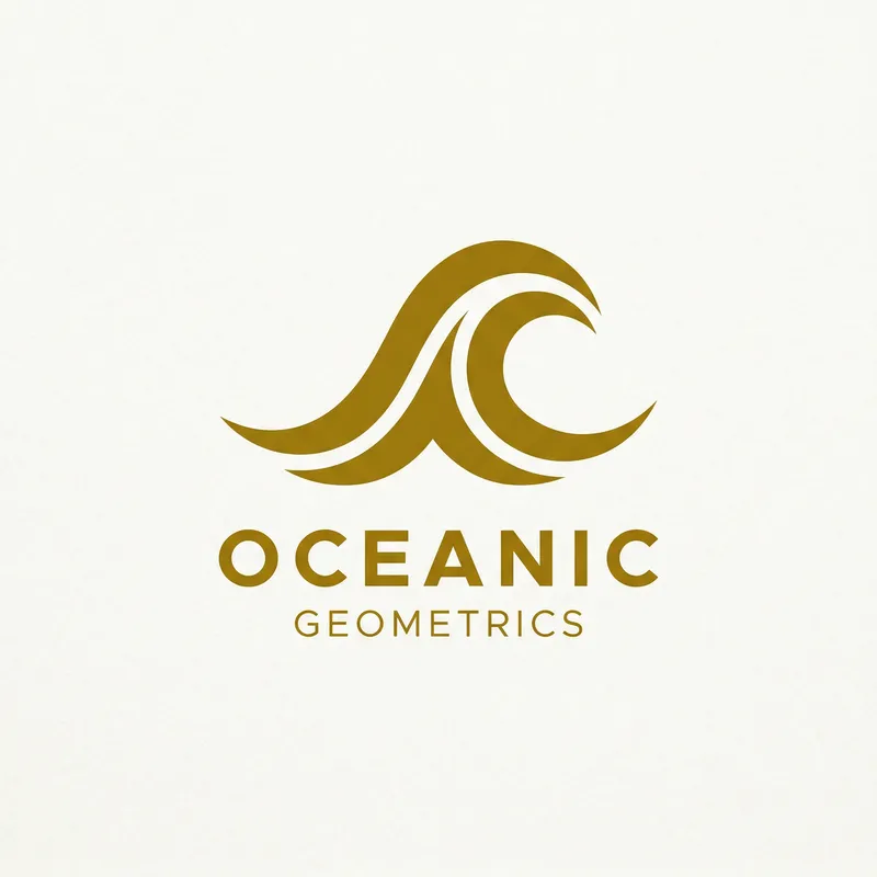Dark Yellow Curved Wave Geometric Logo Design Dark Yellow Curved Wave Geometric Logo Design