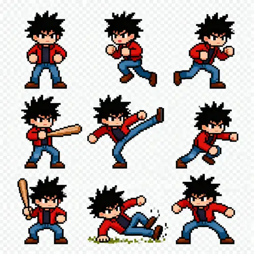 Pixel Art Animation for Beat 'Em Up Characters