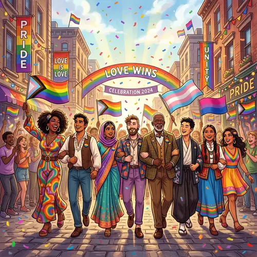 LGBT Community Celebration with Joy and Unity