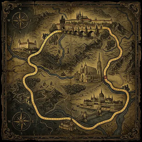 Golden Motorcycle Route from Bratislava to Budapest