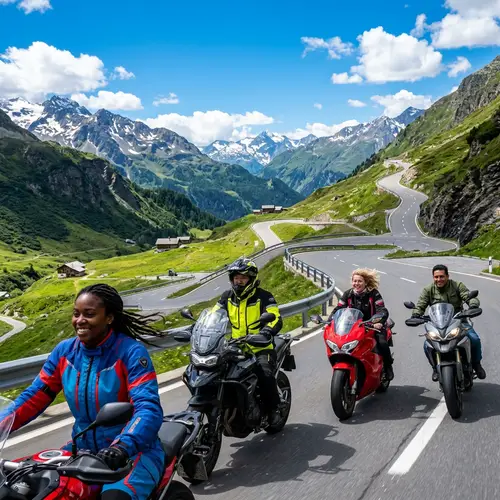 Scenic European Motorcycle Rides | Joyful Riders Amidst Stunning Landscapes