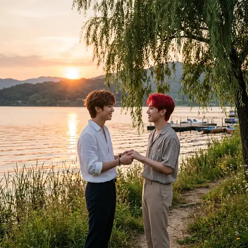 Lee Minho & Han Jisung: Summer Lakeside Tranquility