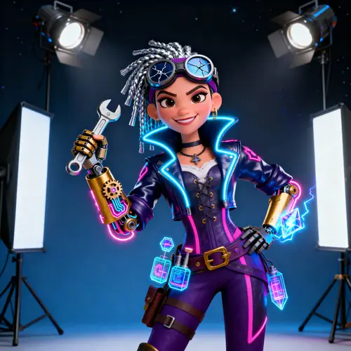 3D Concept Art of Space Pirate Engineer Character