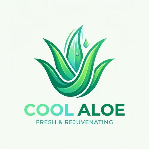 Modern Cool Aloe Logo Design | Fresh & Vibrant