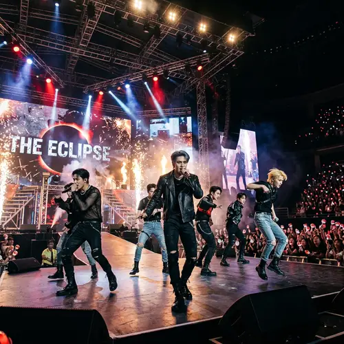 K-Pop Boy Group Inspired by Stray Kids on Stage