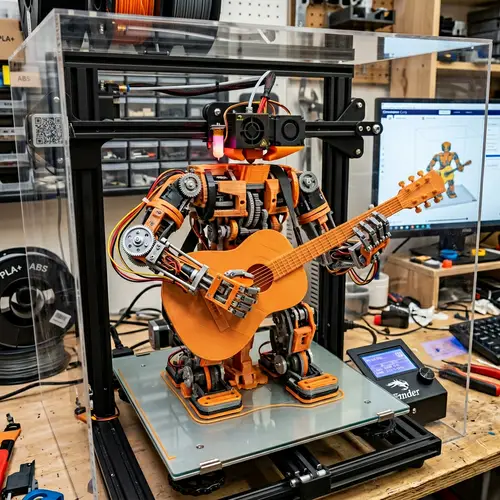 3D Printed Guitar-Playing Robot Design | Mechanical Limbs