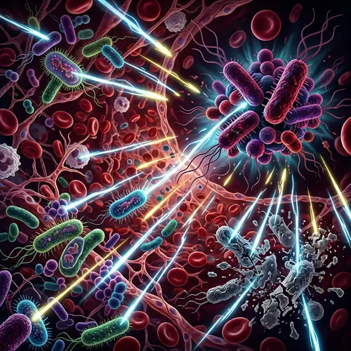 Microscopic Warfare: Bacteria vs. Antibiotics Battle