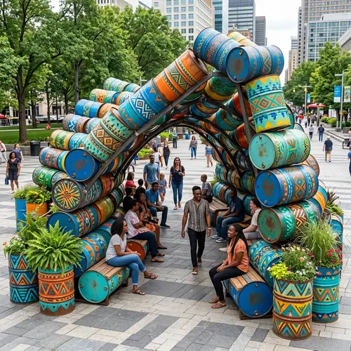 Unique Public Art Featuring Large Drums - Explore the Possibilities
