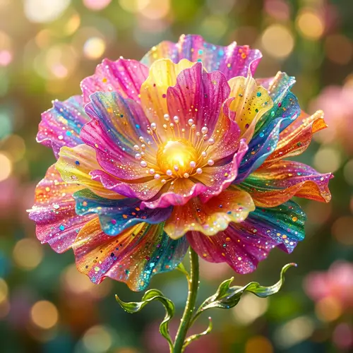 Vibrant Birthday Celebration Flower - Joyful Petals & radiant colors