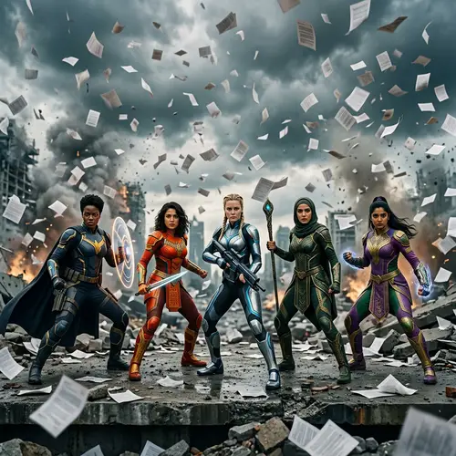 Diverse Female Superheroes in Dynamic Poses | Heroine Alliance