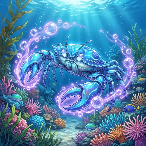 New Water-Type Psychic Crab Pokemon with Unique Abilities