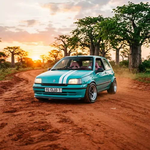 Tuned Vintage Renault Clio: Turquoise Beauty