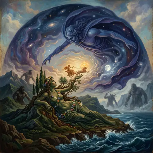 Greek Creation Myth: Gaia, Uranus & the Genesis of Cosmos