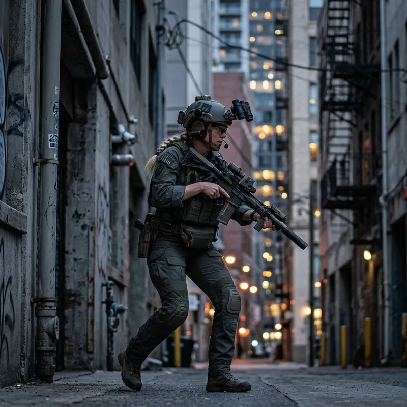 Blond Female Special Forces Operative in Urban Environment | Advanced Tactics Blond Female Special Forces Operative in Urban Environment | Advanced Tactics