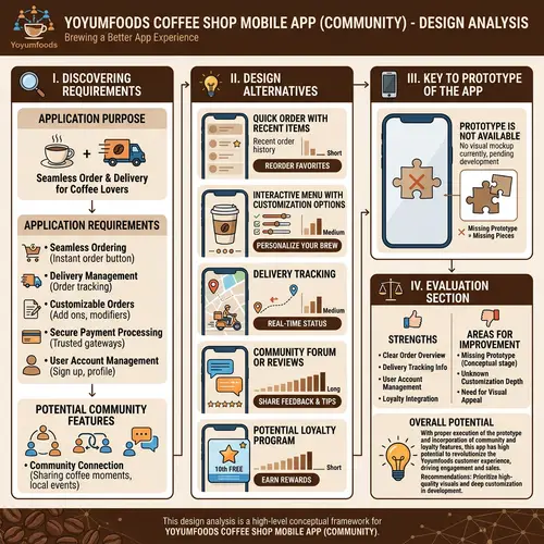 Yoyumfoods Coffee Shop Mobile App (Community) Design Analysis