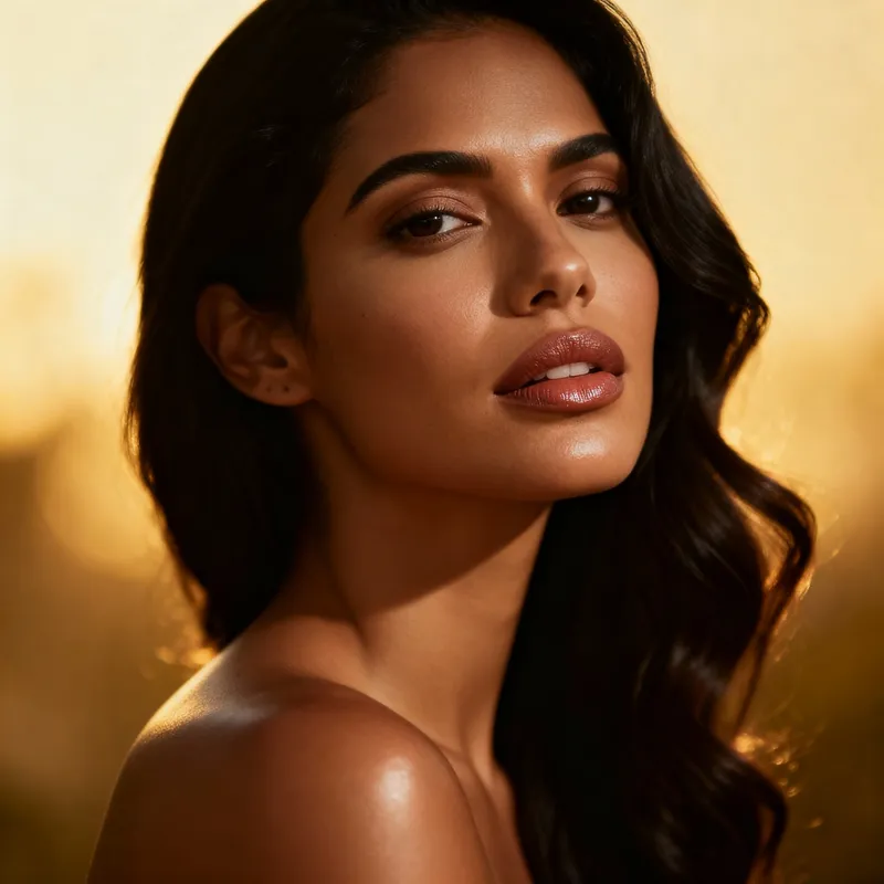 Portrait of a Hispanic Woman with Dark Skin Tone