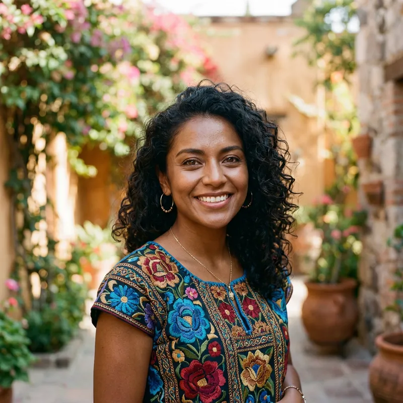 Portrait of a Hispanic Woman with Dark Skin Tone