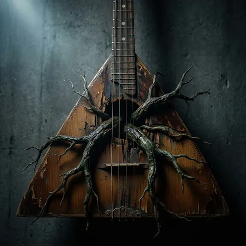 Balalaika Horror Scene With Growing Roots
