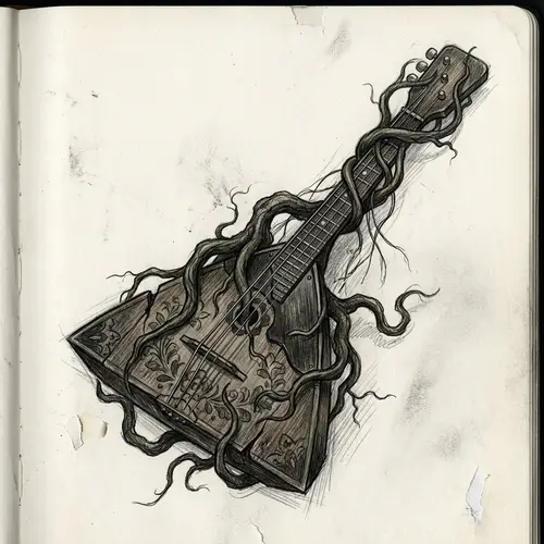 Roots of Trees Balalaika: Russian Musical Instrument Sketch