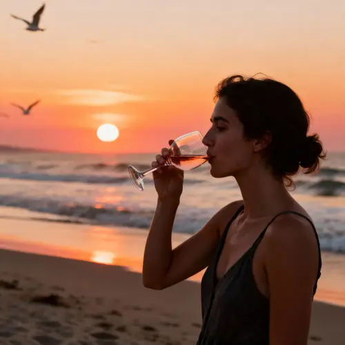 Sunset Beach Vibes: Relax with Wine