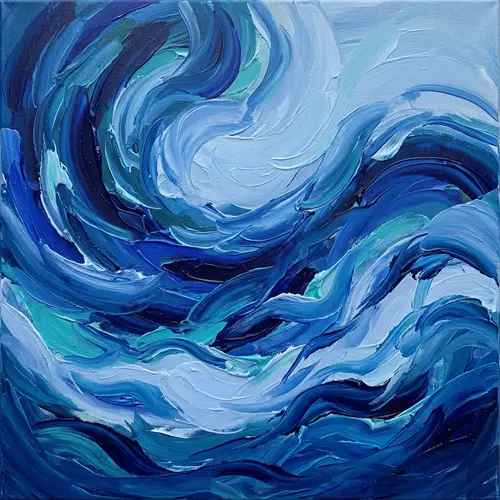 Captivating Abstract Ocean Waves Art