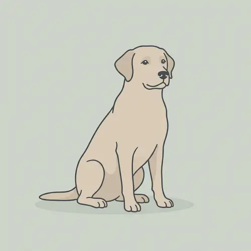 Minimalist Dog Art: Calm and Soothing Depiction