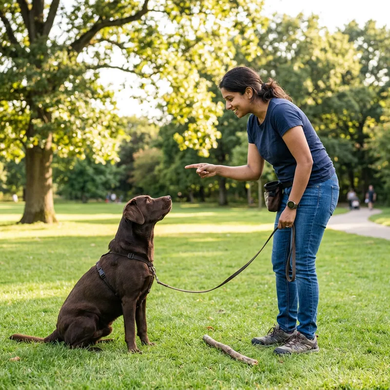 Professional Dog Training - Engaging Scene with Female Trainer