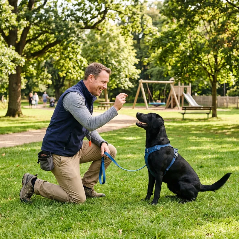 Outdoor Dog Training with Positive Reinforcement