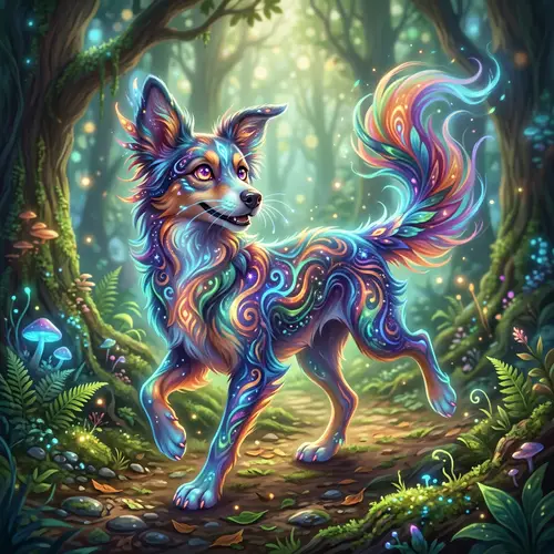 Unique Dog Imagery: Unusual Canine Creature Design