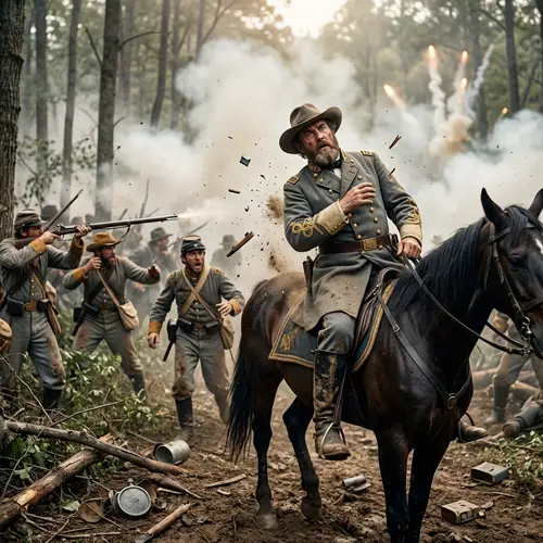 Battle of Chancellorsville General Hit by Shrapnel