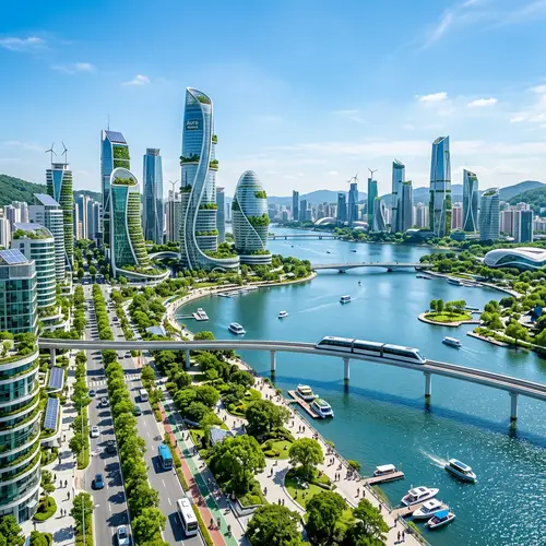 Futuristic Eco-Friendly City Designs