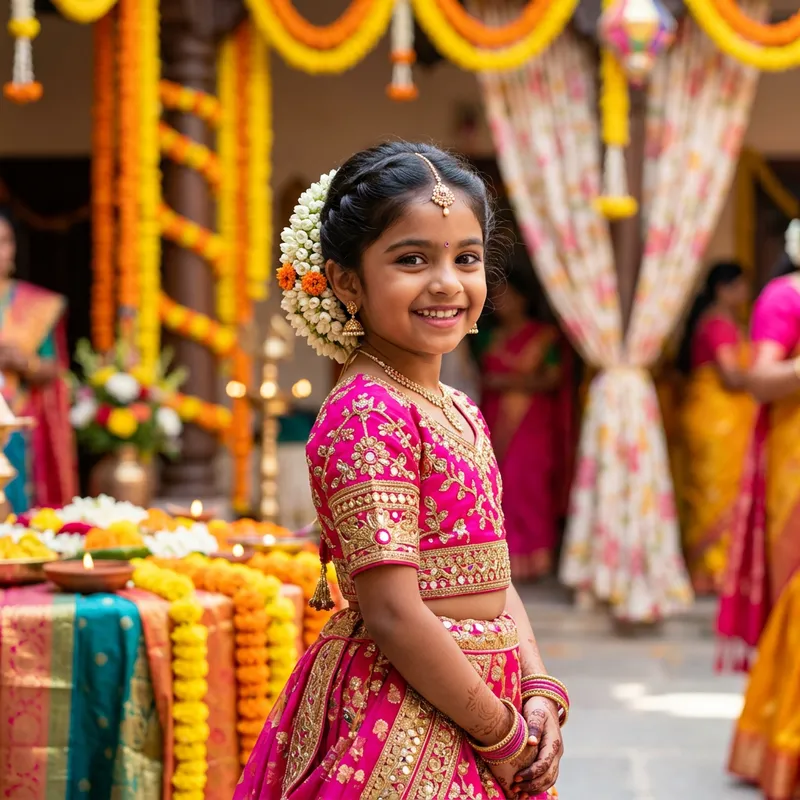 Indian Girl with Gajra: Vibrant Cultural Beauty and Charm Indian Girl with Gajra: Vibrant Cultural Beauty and Charm