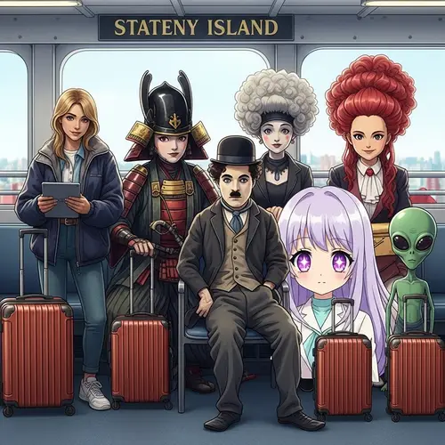 Unique Characters on Staten Island Ferry Adventure