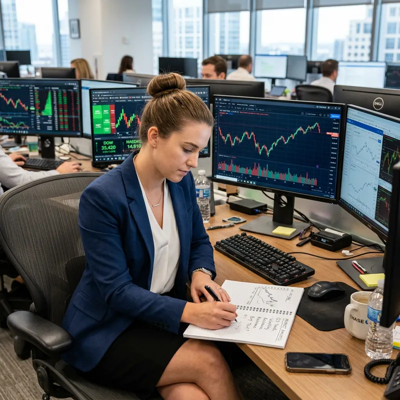 Finance Girl: Young Caucasian Woman Engaged in Finance Sector