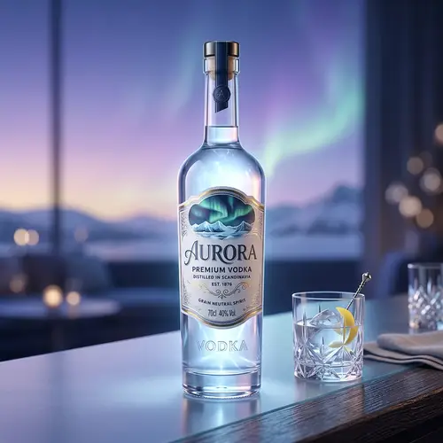 Premium Vodka Bottle - Elegant Design & Pure Quality