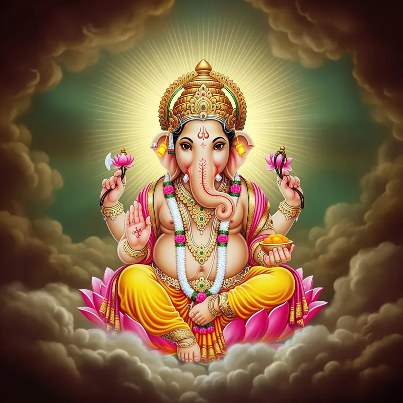Vibrant God Ganesha Artwork in 4K Resolution Vibrant God Ganesha Artwork in 4K Resolution