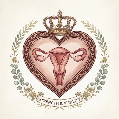 Heart Crown & Uterus Illustration