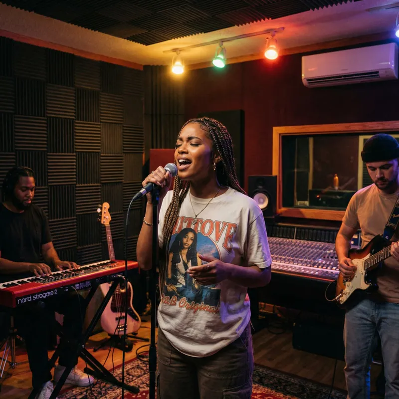 R&B Artist's Studio Performance