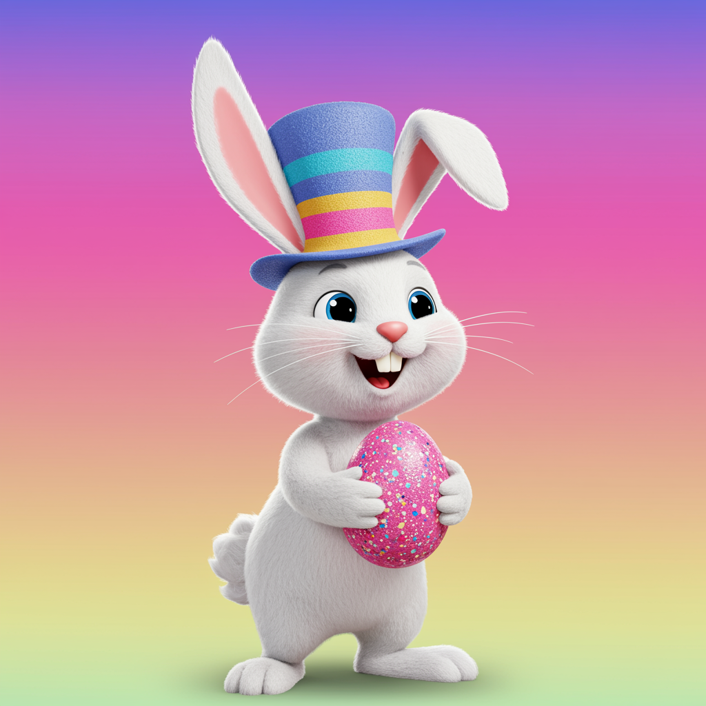 Cartoon Bunny Memecoin Art for Crypto Lovers | AI Art Generator |  Easy-Peasy.AI