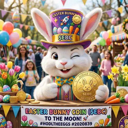 Easter Bunny in Hat - Eye-Catching Meme Coin
