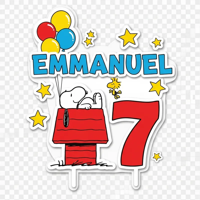 Emmanuel's 7th Birthday Topper Design