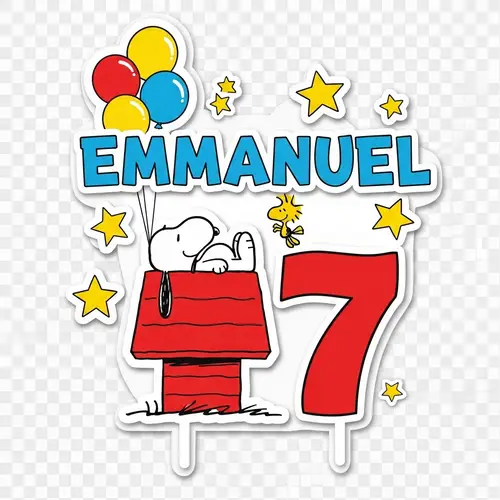 Emmanuel's 7th Birthday Topper Design