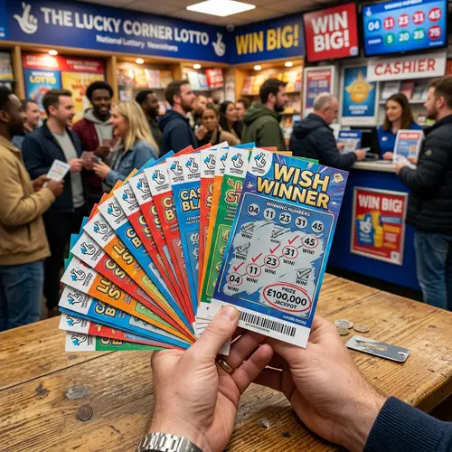 Colorful Winning Lottery Tickets: Excitement & Anticipation